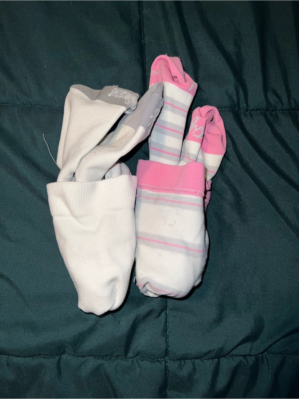 Women's 2-Pack White & Pink Compression socks